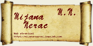 Mijana Nerac vizit kartica
